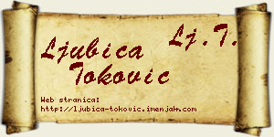 Ljubica Toković vizit kartica